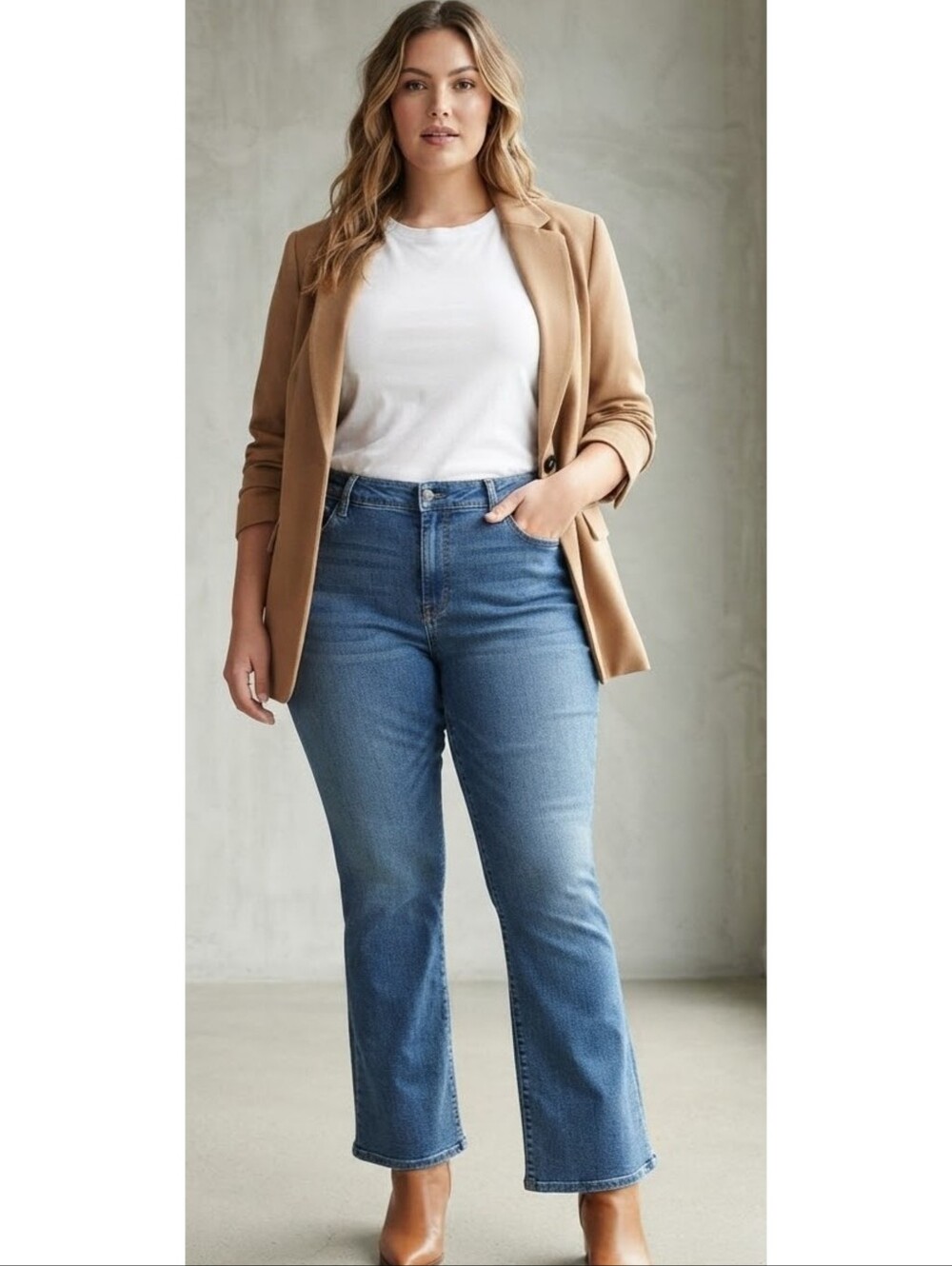 Sonoma Mid Rise Bootcut Jeans Medium Wash Size 24W